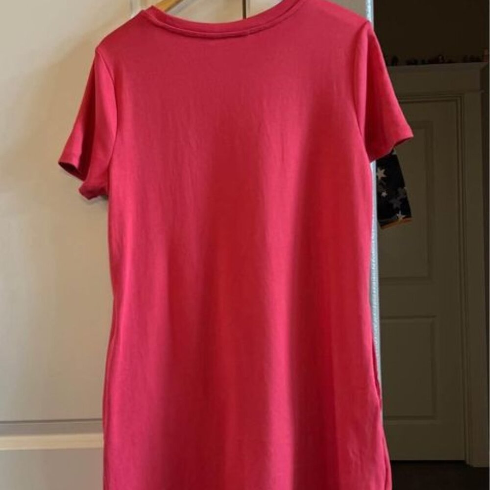 Women's Ellen Tracy T-Shirt Dress-Color Red Robin-Size L - Picture 6 of 8